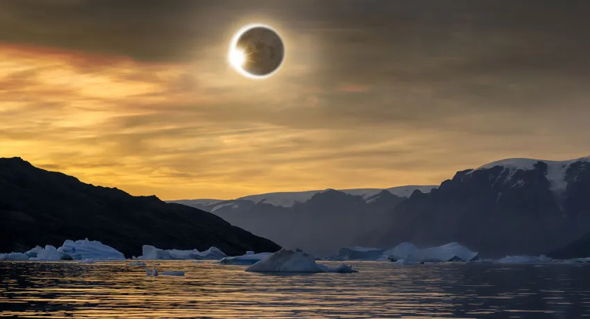 Солнечное затмение в Арктике